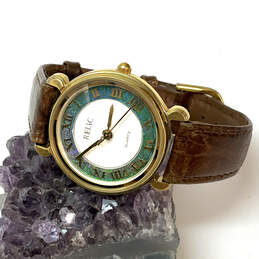 Designer Relic ZR37500 Brown Adjustable Strap Round Dial Analog Wristwatch