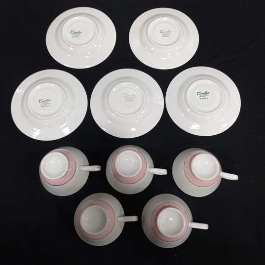 Set of 5 Homer Laughlin Cavalier China Cups/Saucers image number 2