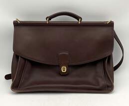 Vintage Coach D8C-5265 Men's Brown Leather Messenger Bag alternative image