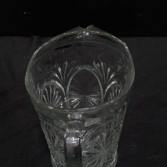 Medallion Clear Cut Glass Pitcher image number 2
