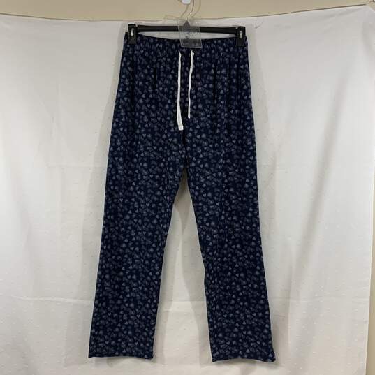 Women's Navy Calvin Klein Heart Print Sleep Pants, Sz. S image number 1
