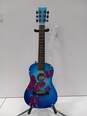 First Act Discovery Butterfly Themed Pattern Blue Acoustic Beginner Acoustic Guitar image number 1