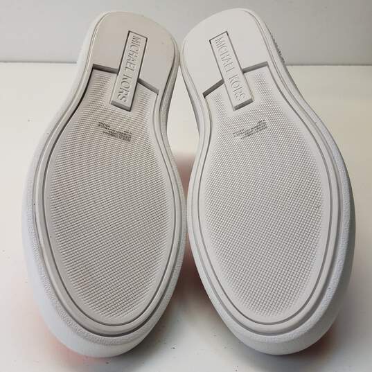 Michael Kors Perforated Leather Slip On Sneakers Peach Desert 9.5 image number 9