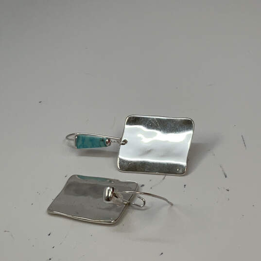 Designer Robert Lee Morris Silver-Tone Square Shape Fish Hook Drop Earrings image number 2