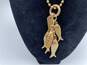 Authentic Womens Gold Tone Lobster Clasp Two Strands Chain Necklace image number 5