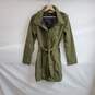 The North Face Olive Green Belted Hooded Full Zip Jacket WM Size S image number 1