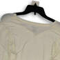 NWT Womens Ivory Long Sleeve V-Neck Activewear Pullover T-Shirt Size Medium image number 4