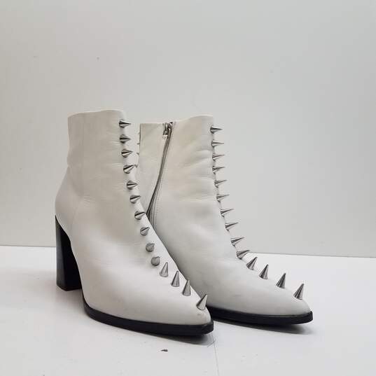 TopShop Hex Studded Boots White 8.5 image number 3