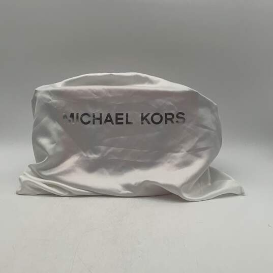 Michael Kors Womens Pink Black Leather Double Handle Satchel Bag Purse image number 2