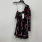 NWT Womens Multicolor Floral Lace One Shoulder A-Line Dress Size Small image number 1