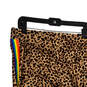 Womens Brown Leopard Print Side Rainbow Striped Ankle Leggings Size 2/2X image number 1