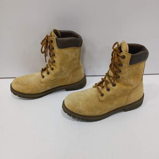 Wolverine Tan Lace Up Boots Men's 9 image number 2