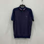 NWT Mens Blue Short Sleeve Collared Button Front Polo Shirt Size Medium image number 1
