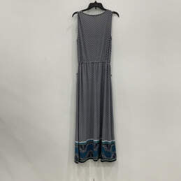 NWT Womens Blue Geometric Sleeveless Scoop Neck Maxi Dress Size Medium alternative image