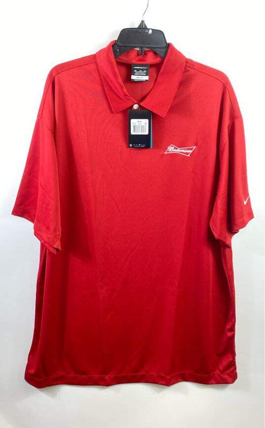 Nike Men Red Budweiser Polo Shirt XXL image number 1