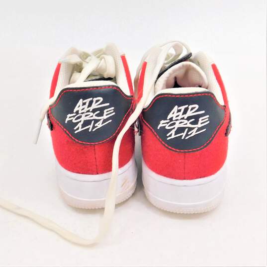 Nike Air Force 1/1 White Varsity Red Men's Shoe Size 6 image number 2