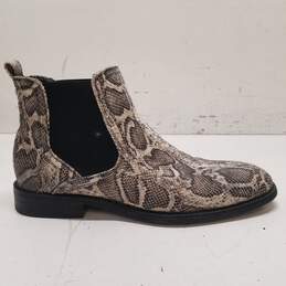 Steve Madden Taurus Snake Print Chelsea Leather Boots US 8