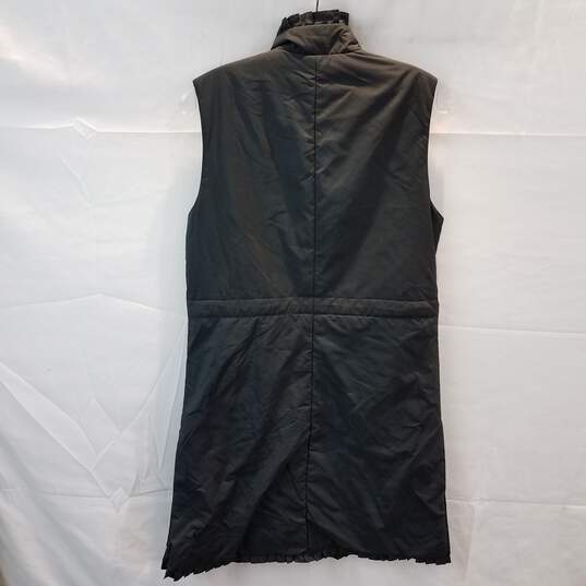 Elizabeth Roberts Long Black Zip-Up Vest Women's Size S image number 2