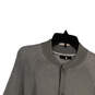Womens Gray Knitted Long Sleeve Pockets Button Front Cardigan Sweater Sz M image number 3