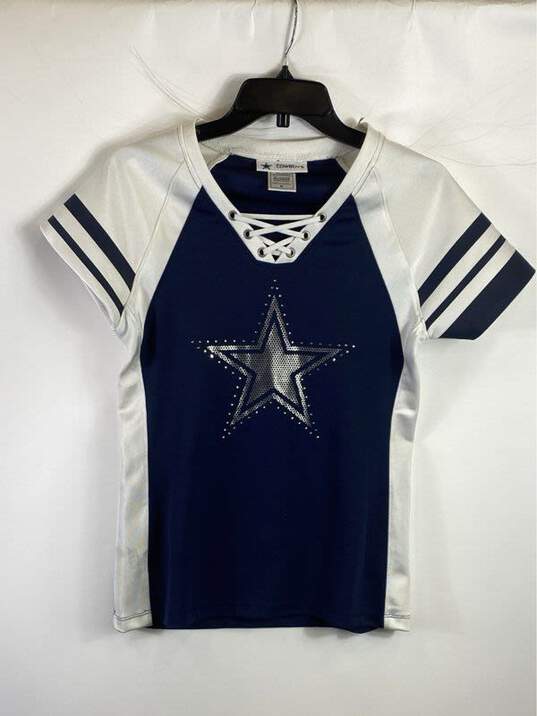 Dallas Cowboys Blue Short Sleeve - Size Medium image number 1