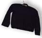 Boys Navy Blue Crew Neck Long Sleeve Casual Pullover Sweater Size XS image number 2