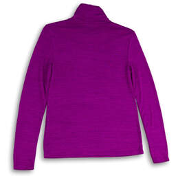 Womens Purple Mock Neck Long Sleeve Pullover T-Shirt Size XS alternative image