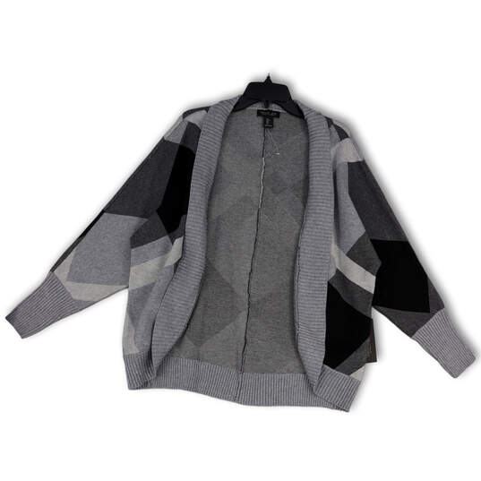 NWT Womens Gray Colorblock Long Sleeve Open Front Cardigan Sweater Size L image number 1