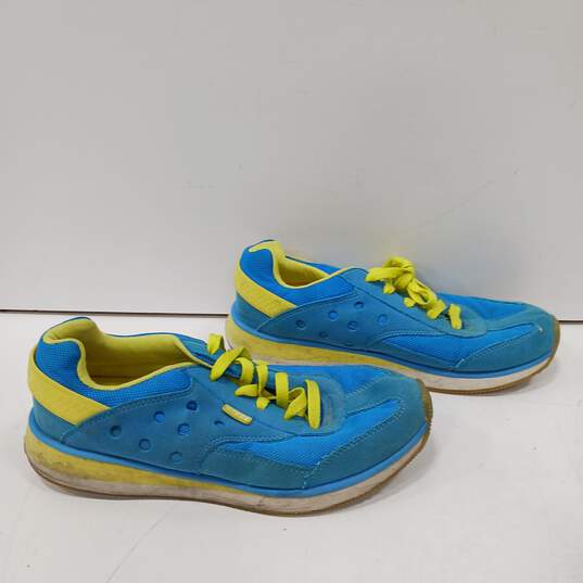 Crocs Men's Blue & Yellow Running Shoes Size 9 image number 4