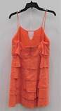 BCBGMAXAZRIA Coral Silk Layered Ruffle Cocktail Party Dress Size 10 image number 2