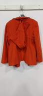 Michael Kors Women's Orange Full Zip Hooded  Overcoat Size 14 image number 4
