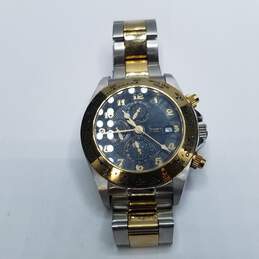 Men's Stauer 17 Jewel Chronograph 2 Tone Stainless Steel Watch
