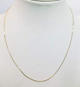 14k Yellow Gold Serpentine Chain Necklace 2.5g