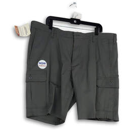 NWT Mens Gray Flat Front Stretch Performance Cargo Shorts Size 10.5x42