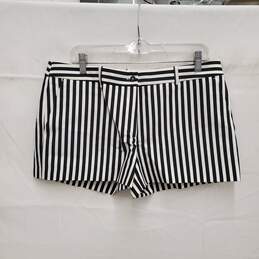 Michael Kors WM's Black & White Stripe Hot Pants Size 10
