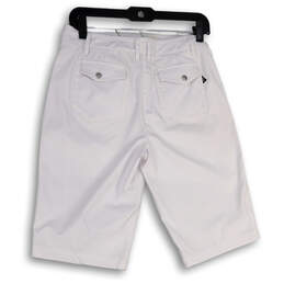 NWT Womens White Flat Front Pockets Regular Fit Bermuda Shorts Size 4 alternative image