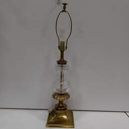 Vintage Brass and Glass Lamp