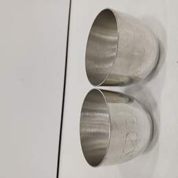Pair of Kirk Silver Tone Pewter Cup