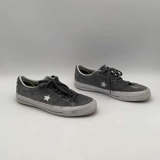 Unisex One Star Ox 153962C Gray Suede Low Top Sneaker Shoes Size M 9.5 W 11 image number 3