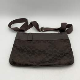 Coach Womens Brown Adjustable Strap Inner Zipper Pockets Crossbody Bag Purse