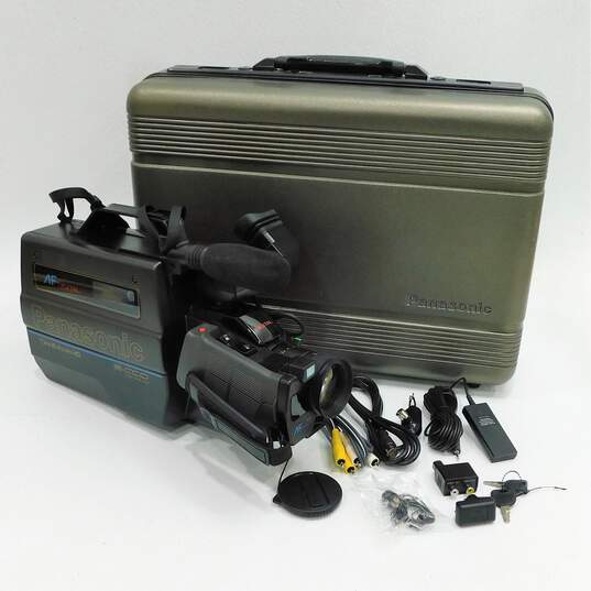 Vintage Panasonic OmniMovie VHS HQ PV-330D Camcorder w/ Case image number 1
