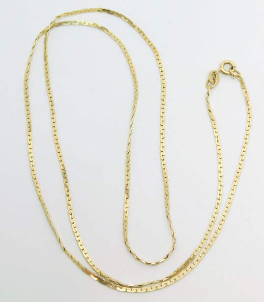 14K Yellow Gold C Link Chain Necklace 4.9g image number 1