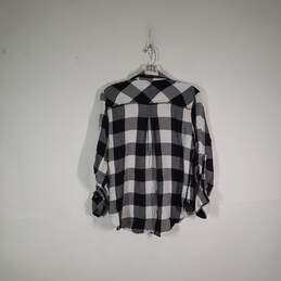 Womens Check Collared Long Sleeve Chest Pockets Button-Up Shirt Size Medium alternative image