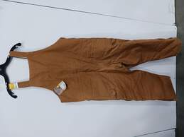 Carhartt Men's Brown Zip-to-Waist Bib Overalls Size 38x28 alternative image