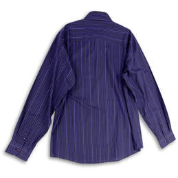 NWT Mens Blue Pinstripe Long Sleeve Collared Button-Up Shirt Sz XXL 18-18.5 alternative image