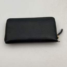 Tory Burch Womens Black Gold Card Organizer Inner Zipper Pocket Wristlet Wallet alternative image