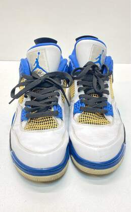 Nike Air Jordan 4 Retro Motorsport White, Black, Blue Sneaker 308497-117 Size 13 alternative image