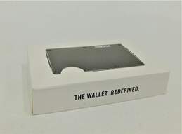 The Ridge Men's Aluminum Wallet Gunmetal with Money Clip Gray 221 IOB