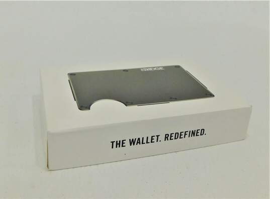 The Ridge Men's Aluminum Wallet Gunmetal with Money Clip Gray 221 IOB image number 1