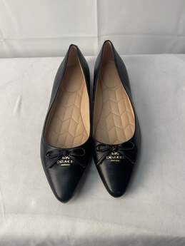 Certified Authentic Coach Black Womens Leather Flats Size 6B