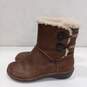 Ugg Women's S/N 3336 Brown Leather Lillie Sheepskin Winter Boots Size 10 image number 4